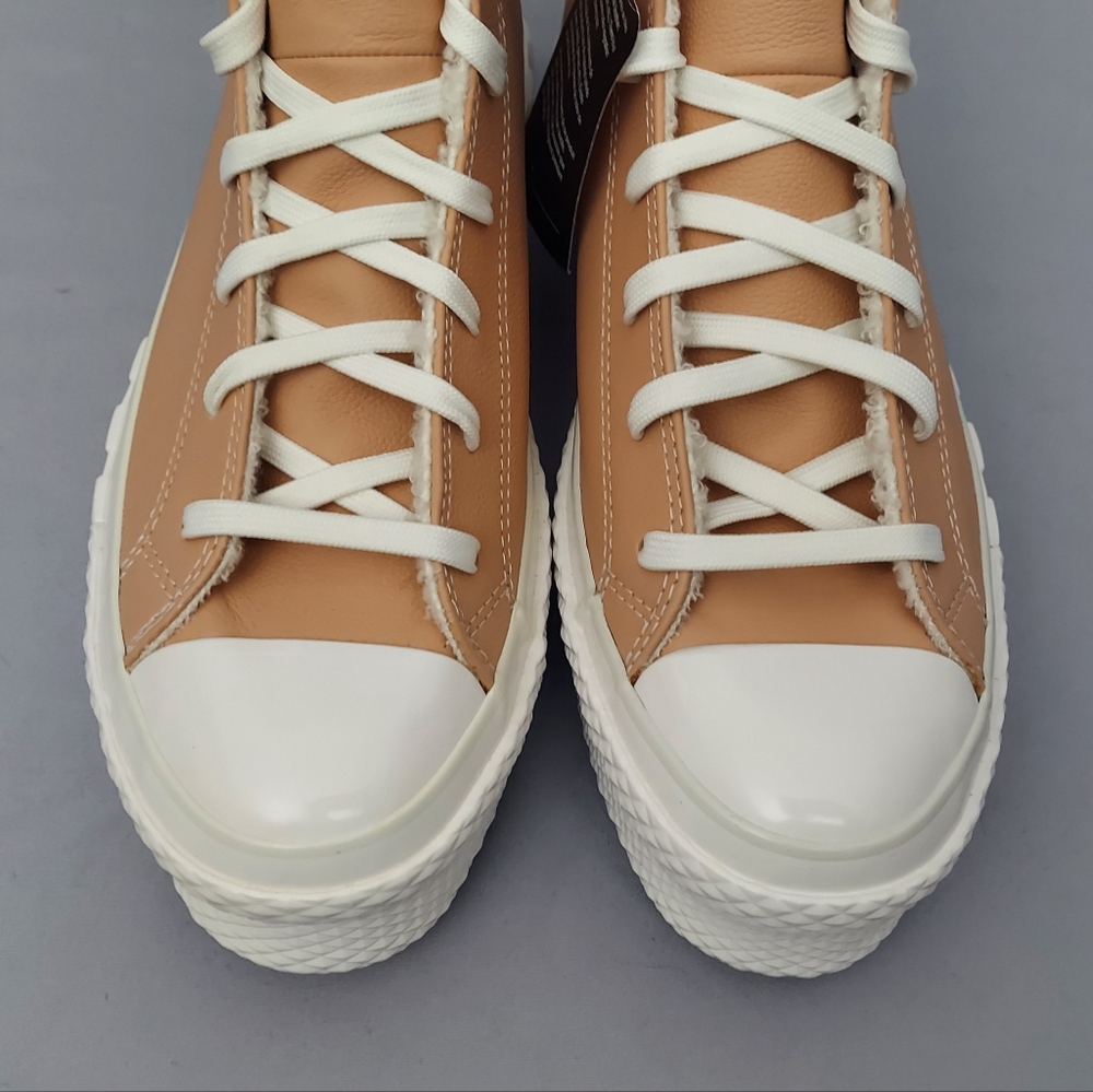 New Converse Lift 2X Hi Platform Sneakers Women's Size 9.5 Leather High-Top - Picture 6 of 13